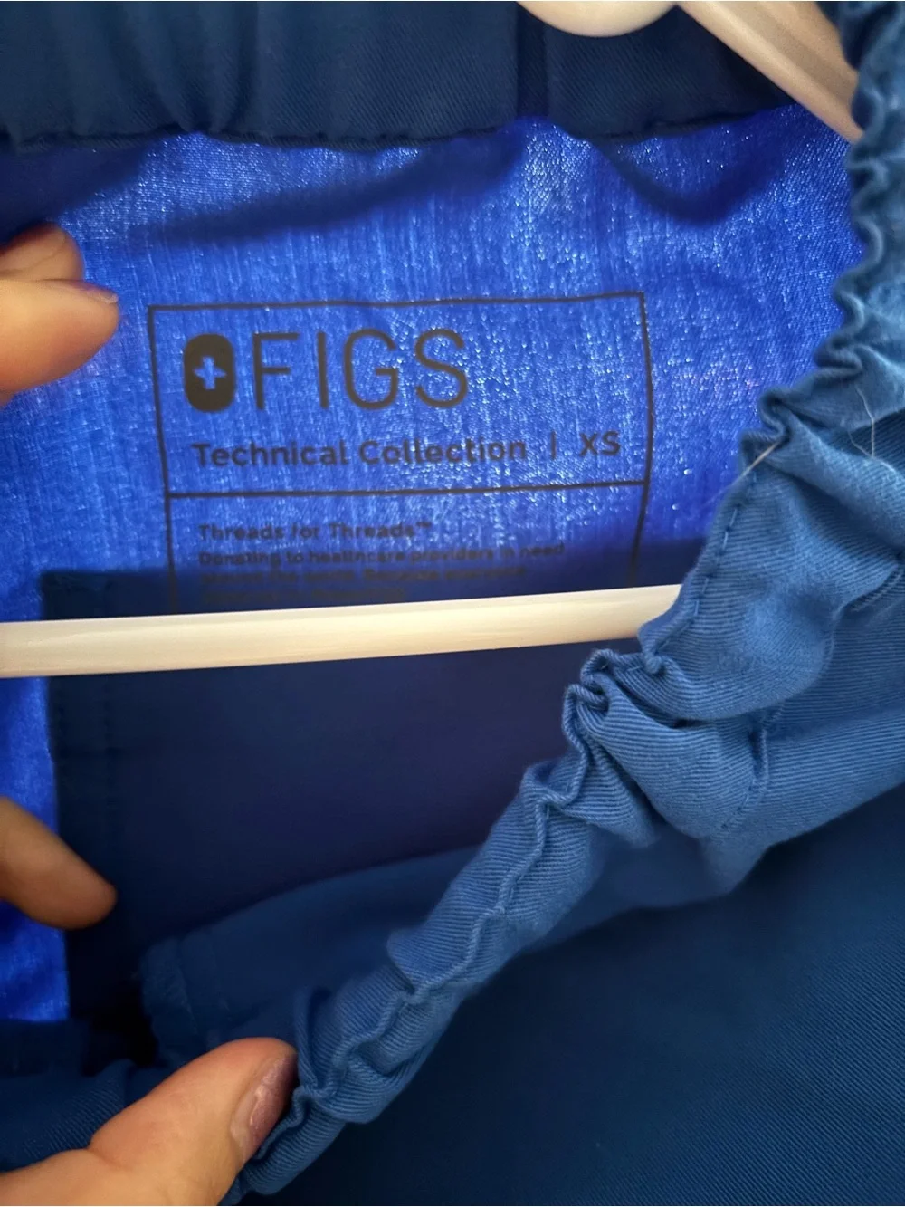 FIGS Men's Blue Elastic-Waist Scrub pants